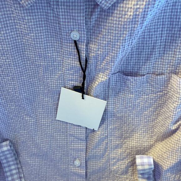 SOLD Zara Seersucker Shirt with Crop Tank Top - Picture 5 of 7